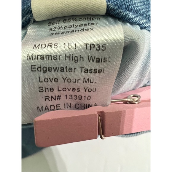 Show Me Your Mumu (MuMu Blue) Miramar High Waist Edgewater Tassel Jeans Size 26 - Picture 6 of 16